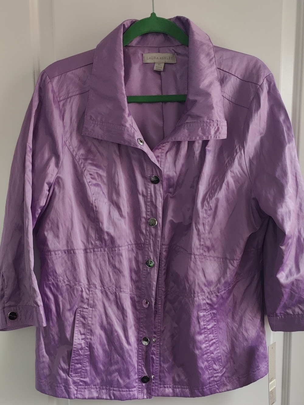 Laura Ashley Lavender Button-Front Utility Jacket